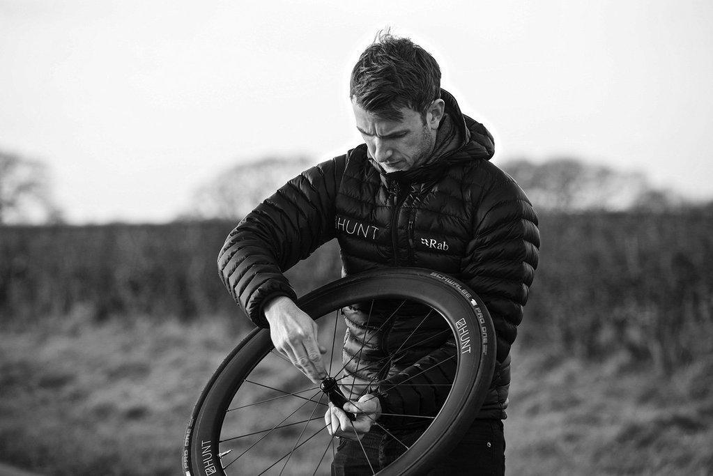 Hunt Co-founder, Tom Marchment, with a Hunt wheel