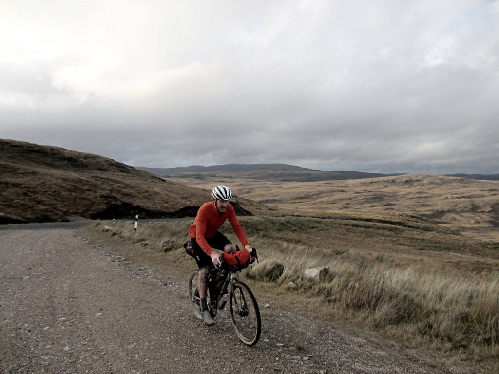 Steve riding in the hills of Argyll