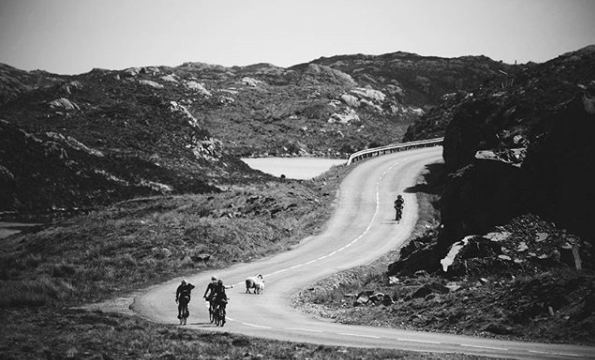 Jen and friends riding in the Scottish Highlands