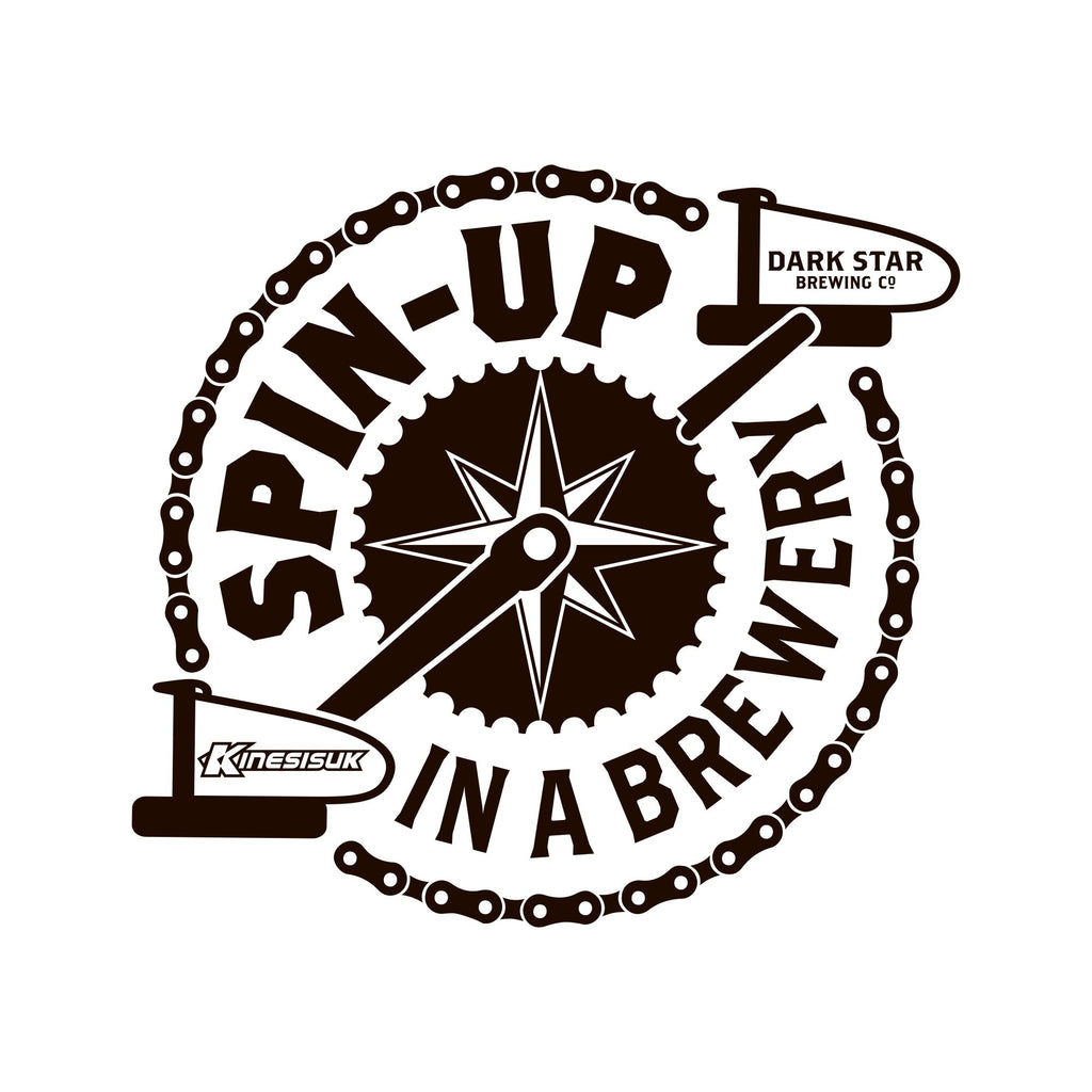 Spin-Up in a brewery logo