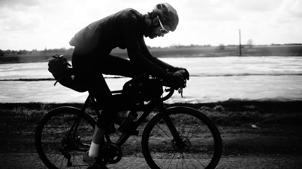 HUNT Beyond brand manager Josh Ibbett riding his adventure bike