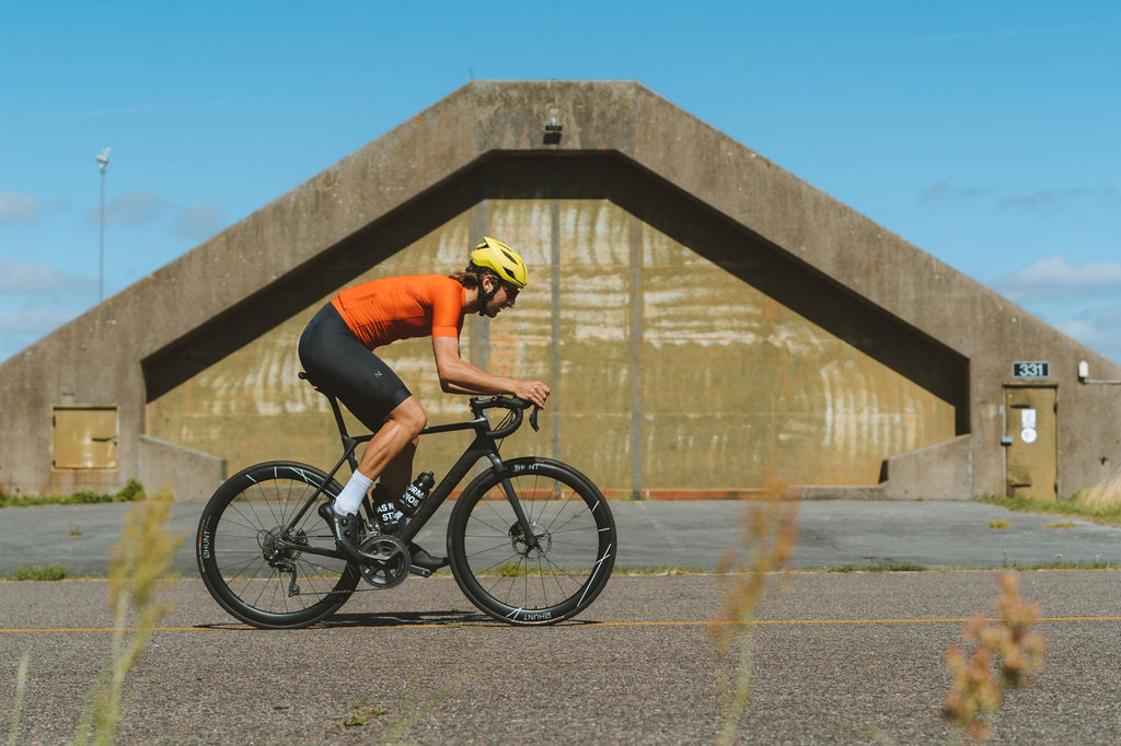The 48 Limitless Aero Disc wheelset being tested in urban environments