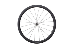 <h1>Rim Surface</h1><i>V:Absorbe resin reduces vibration and massively improves impact resistance. Disc brake rims are obviously not required to handle the high temperatures induced by prolonged rim braking. We have made the most of this and used our new V:Absorbe resin blends in the carbon layering which cures at a lower temperature. Lower temperature resins are less brittle meaning they have greater resistance to impacts and dampen vibration more effectively.</i>