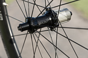 SpokesWe chose the top-of-the-range Pillar Spoke Re-enforcement PSR XTRA models. These butted blade aero spokes are lighter and provide a greater degree of elasticity to maintain tensions longer and add fatigue resistance. PSR spokes feature the 2.2 width at the head providing more material in this high stress area. Nipples are 14mm alloy, anodized and come with a hex head so you can achieve precise tensioning. Combining components well is key which is why all Hunt wheels are hand-built.