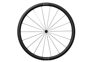 <h1>Rims</h1><i>A strong and seriously wide yet lightweight carbon rim, with an aero-rounded profile for excellent handling and speed. The extra friction Griptec brake-track provides excellent braking, on even the longest descents and in the wet. The rim dimensions are wide at 27mm (19mm internal) which creates a great tyre profile, resulting in excellent grip and lower rolling resistance.</i>