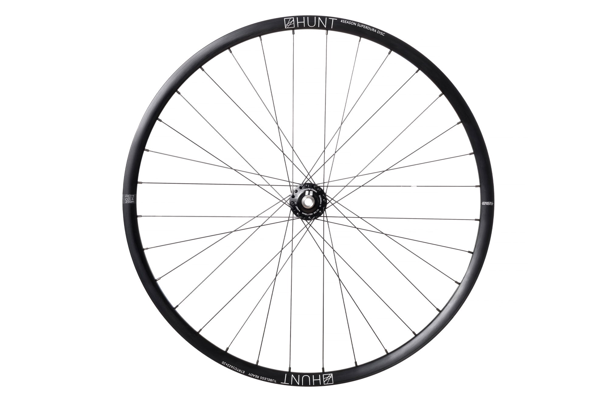 <h1>Rims</h1><i>A strong and lightweight 6061-T6 heat-treated rim features an asymmetric shape which is inverted from front to rear to provide balanced higher spoke tensions meaning your spokes stay tight for the long term. The rim profile is disc specific which allows higher-strength to weight as no reinforcement is required for a braking surface. The extra wide rim at 25mm (20mm internal) which creates a great tire profile with wider 25-50mm tyres, giving excellent grip and lower rolling resistance.</i>